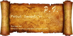 Petul Imogén névjegykártya